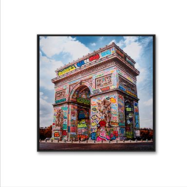 Tableau Paris France Graffiti streetart achat galerie d'art Lyon Paris photographie edition banksy obey invader seth 