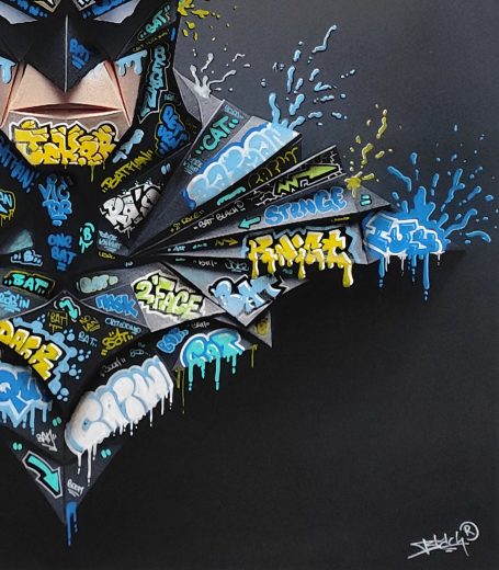 Batman Origami Graffiti